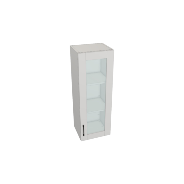 Hampton Pure White Box  Glass Door Wall Cabinet Kit - 15”x 42” X 13”