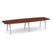 SIGBS4238N-METAL - 12 ft. Boat Shape Signature Conference Table With Metal VA Legs
