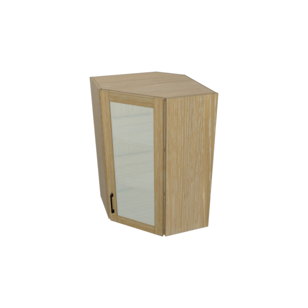 Chelsea Glass Door Angle Wall Cabinet Kit - 24”x 36” X 13”