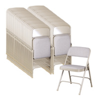 NPS 2202 NPS® 2200 Series Deluxe Fabric Upholstered Double Hinge Premium Folding Chair, Pack of 4