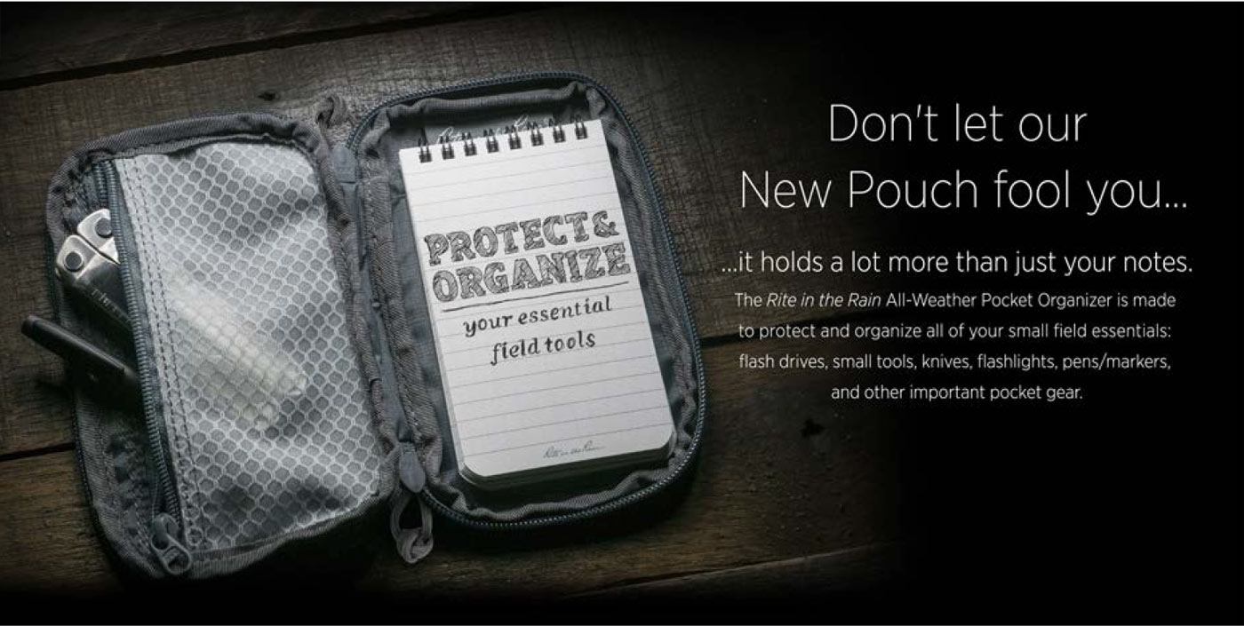 Pocket organizer protect and organizes your essential field tools.