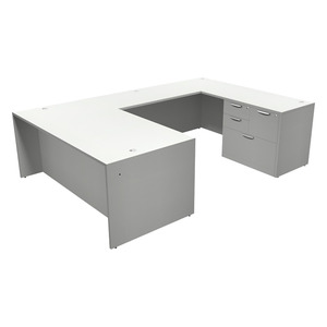 CLAUD1004 Executive U-Shape Typical 71" X 107" Desk- White