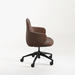 CHK73400 VIVA CLUB CHAIR w/ NYLON BASE - Black base, Brown Seat