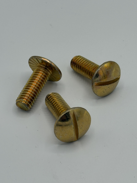 3/8" - 16 X 1" SERRATED SLOTTED TRUSS HEAD MACHINE SCREW SPECIAL GR 5 CARBURIZED ZINC YELLOW PER PRINT