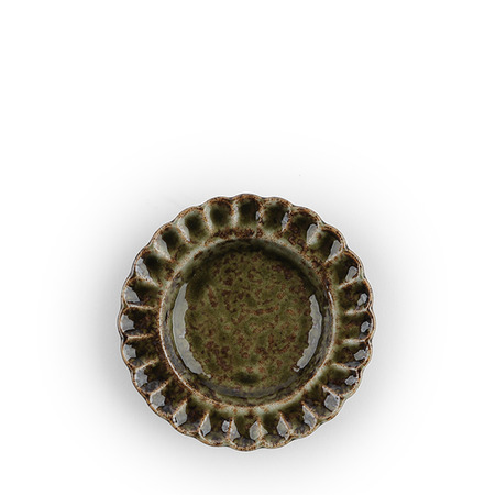 Sauce Dish Crimp Moss 3.5"