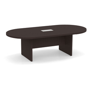 6ft Racetrack, slab base Conference Table: ESPRESSO