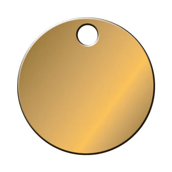 Brass Round Tag - Plain - 1-1/4"