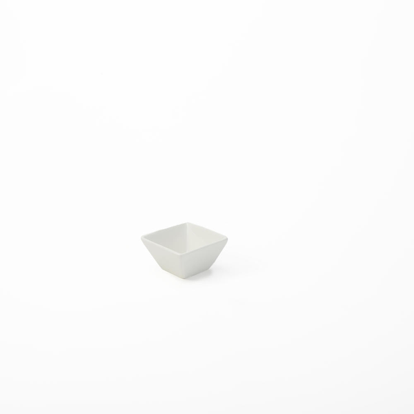Square Porcelain Bowls & Sauce Cups