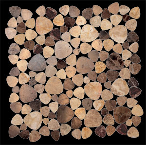 Tierra Sol Ceramic Tile - Stone Mosaic: Oval Pebbles Tierra Sol Ceramic Tile - Stone Mosaic: Oval Pebbles