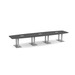 PALBS4192N - 16 ft. Classic Boat Shape Conference Table with Brushed Palmer Base