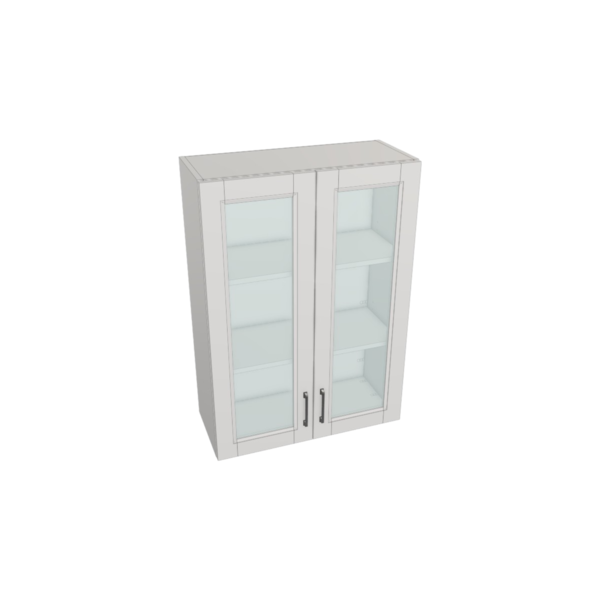 Vail Pure White Box  Glass Door Wall Cabinet Kit - 30”x 42” X 13”