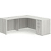 CLALD1005R- Right-Handed Classic L-Shape Workstation 66" W x 24" D with 42" Return and Box/Box/File Pedestal- Silver Birch