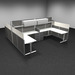 WEBBTYP45 - Multi-Height 4-person, No Power, Height Adjustable Table Base Workstation