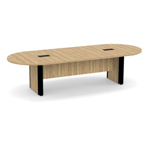 10ft Racetrack, accent base Conference Table: ASPEN w/BLACK CLPRT3137NAPNAPNBLK