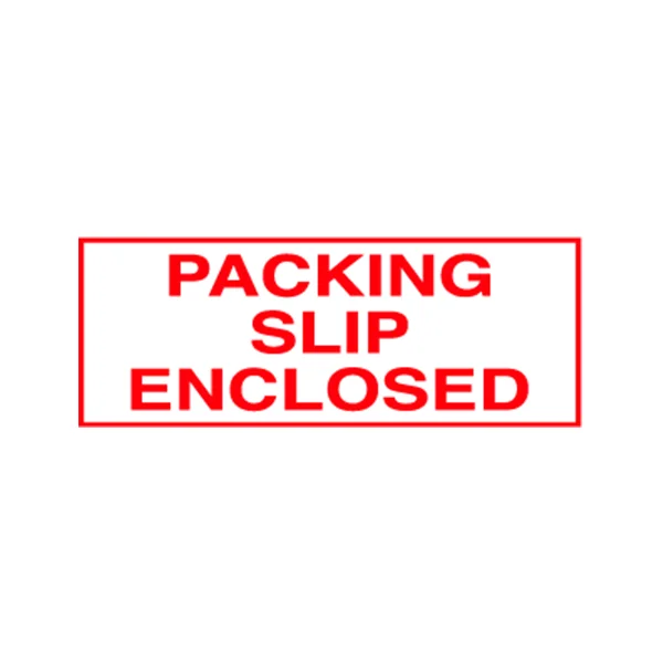 Packing Slip Enclosed Label - 1-1/2" x 4" - Red