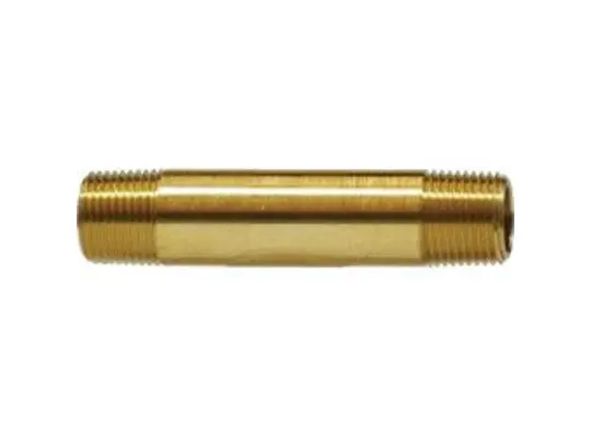 Long Nipple, 1/2-in MNPT x 1/2-in MNPT, 1-1/2 in, Brass
