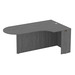 PL133R 71" BULLET DESK W/CORNER EXTENSION- RIGHT- Newport Gray