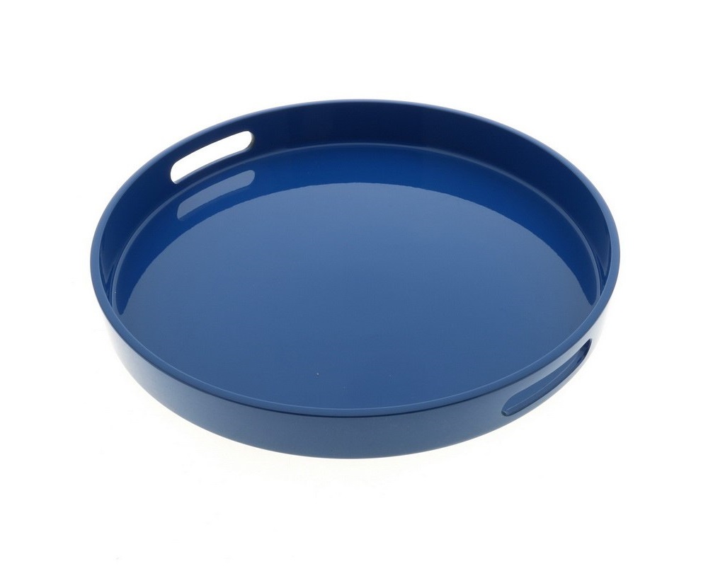 Tray Blue Round 131/2"
