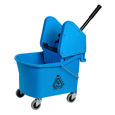 Mop Bucket and Wringer Combo - Down Press - 6.5 Gallon - Blue