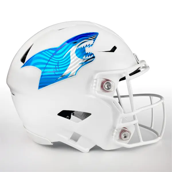 Ghost Finish Chrome Football Helmet Decals