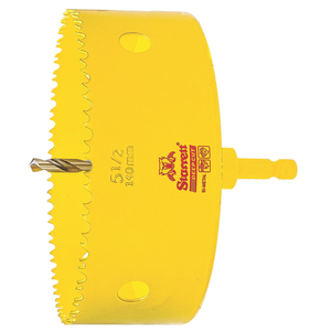 STARRETT ADCH0512 5-1/2'' (140mm) NVP Deep Cut Bi-Metal Hole Saw with Arbor