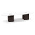 12' Classic Racetrack Conference Table with Cube Base - White Top, Espresso Base