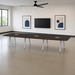 SIGBS4168N-METAL - 14 ft. Boat Shape Signature Conference Table With Metal VA Legs