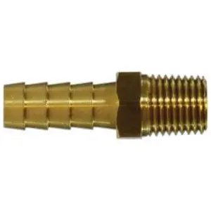 Rigid Adapter, 1/8 in Hose x 10/32 in Male NPTF, Brass