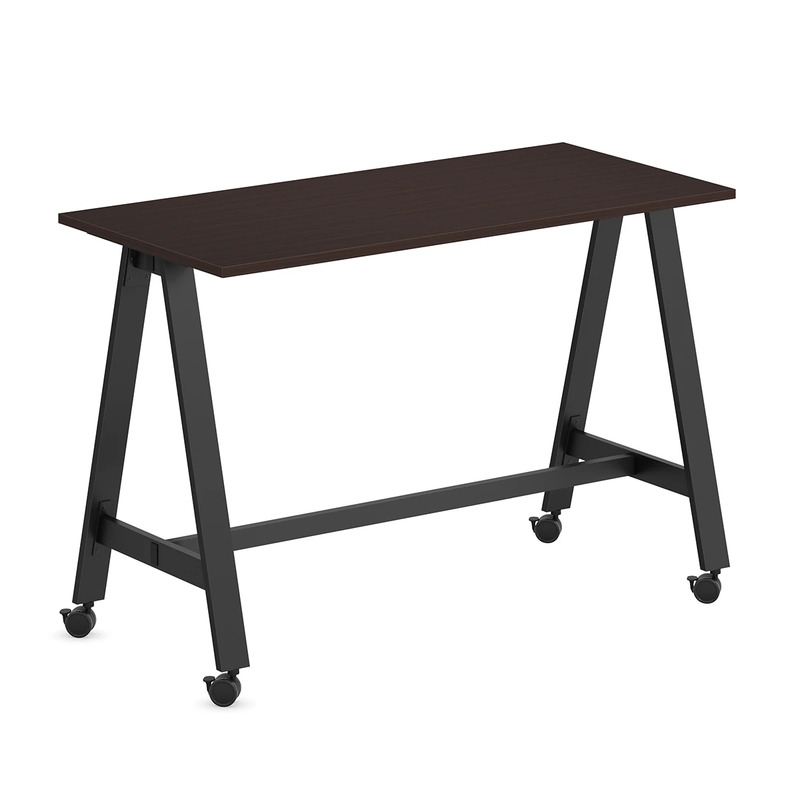 Signature Bistro Table 24" x 60" - Espresso with Black Legs