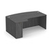 PL177L 71" LEFT BOWFRONT PORKCHOP- COASTAL GRAY