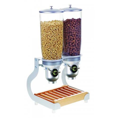 Cal-Mil 3516-2-98FF (2) 5L capacity cylinders Beechwood Cereal Dispenser
