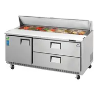 Everest EPBNR3-D2 Swing Top Prep Table 18 Pans, 115v, NSF - 19 cu. ft.