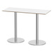 PLBE2460 24X60 BEVEL EDGE RECTANGULAR TOP - White Top/Modern Walnut Edge