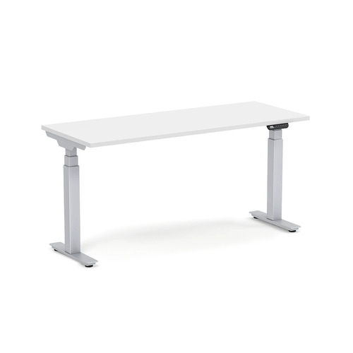 Enhance Electric Height-Adjustable Desk 24" X 60" - White with Silver Base