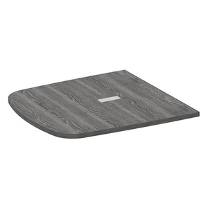 PL636THALF- 47"x47.5" ARENA 1/2 TABLE TOP W/GROMMET- Newport Gray