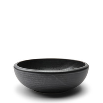 Bowl Serving 9.25" Silver Black Granite