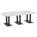 PALAR7636N-BLACK, Arena Conference Table with Palmer Base - Black