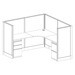 WEBBTYP30 - 53"H, Corner Top, Single, 6' x 6' Webb Typical - power