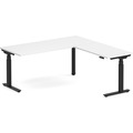 Enhance Electric Height-Adjustable L-Shape Desk72" X 72" - White with Black Base