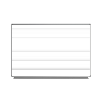 LUXOR WB7248M 72"W x 48"H Wall-Mount Music Whiteboard