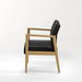 1800 WELLINGTON WOOD GUEST CHAIR - Black and Natural