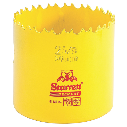 STARRETT DCH0238-G 2-3/8'' (60mm) NVP Deep Cut Bi-Metal Hole Saw