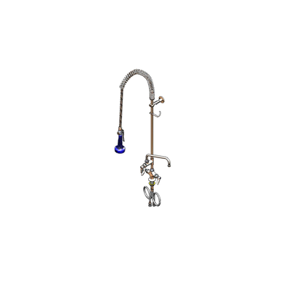 T&S Brass B-0113-A06-B08 Easyinstall Pre-Rinse Unit Single Hole Deck Mount Base Mixing Faucet