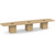 16' Classic Boat Shape Conference Table with Cube Base - Aspen