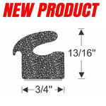 13/16" Trunk Weatherstrip w/Peel-N-Stick