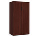 PL151 TWO DOOR 65"H STORAGE CABINET- Mahogany
