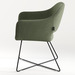 CHK68081GRN0707 - SARON GUEST CHAIR - Green with sled X-base