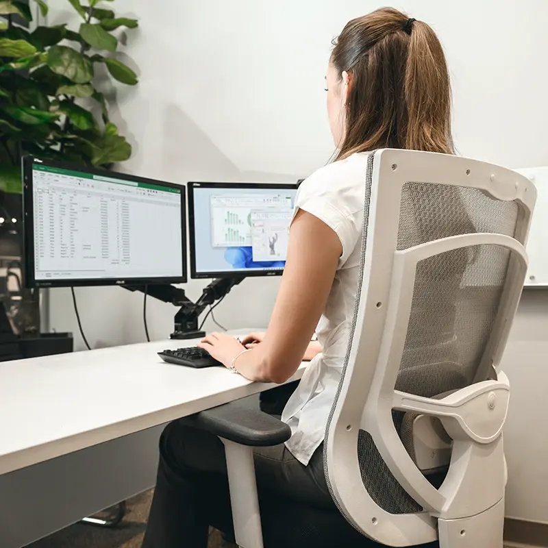 ergonomic office chair in a modern workspace