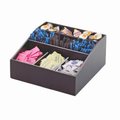 Cal-Mil 1714-96 12"W x 12"D x 5-1/2"H Midnight Bamboo Multi-Section Organizer