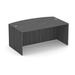 PL187 66" BOW FRONT DESK SHELL- COASTAL GRAY